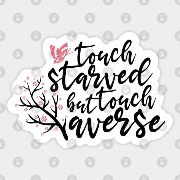 Touch starved but touch averse - cherry blossoms Sticker by Selma22Designs